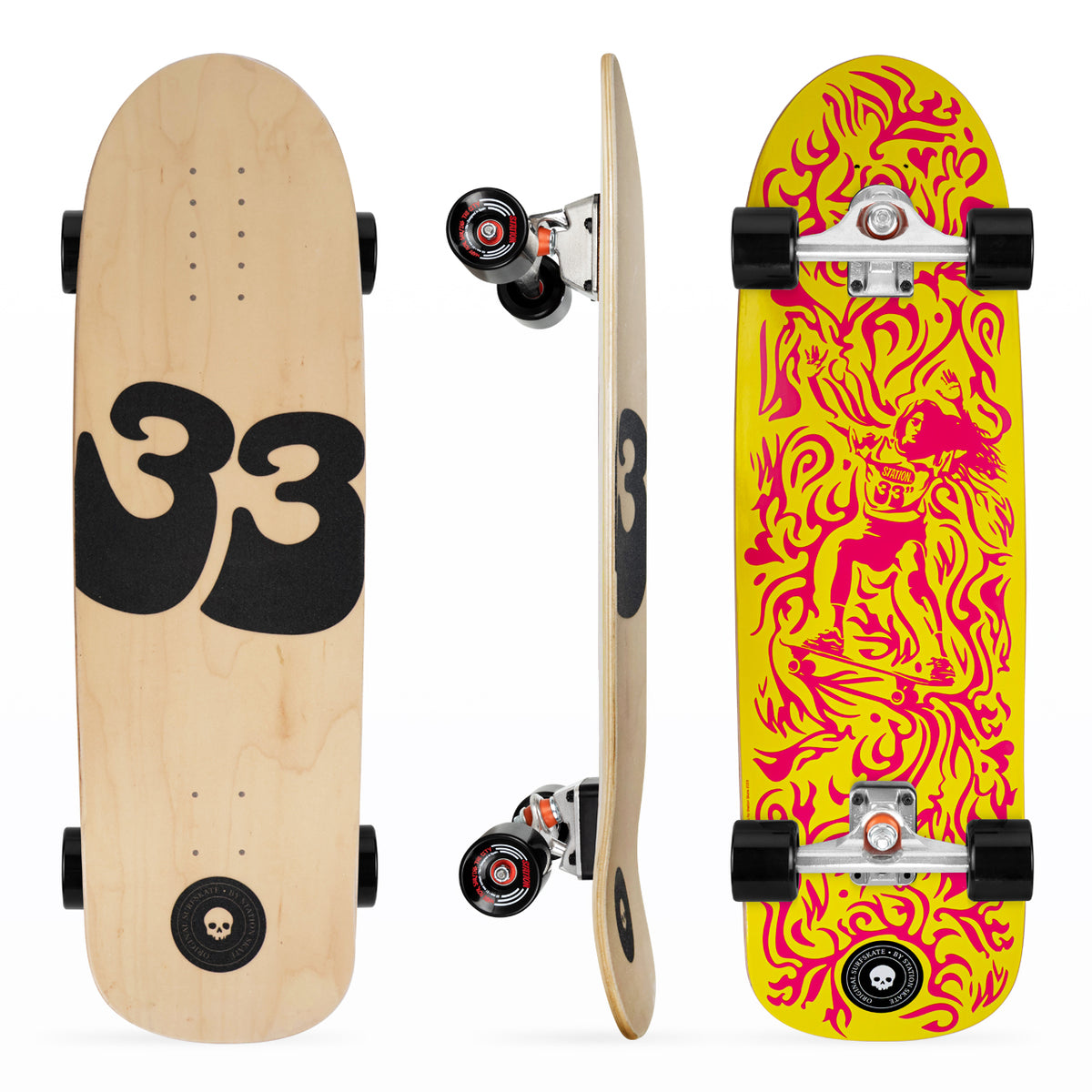 Surfskate Completo "PSYCHEDELIC GIRL" + EJE Triple S V2