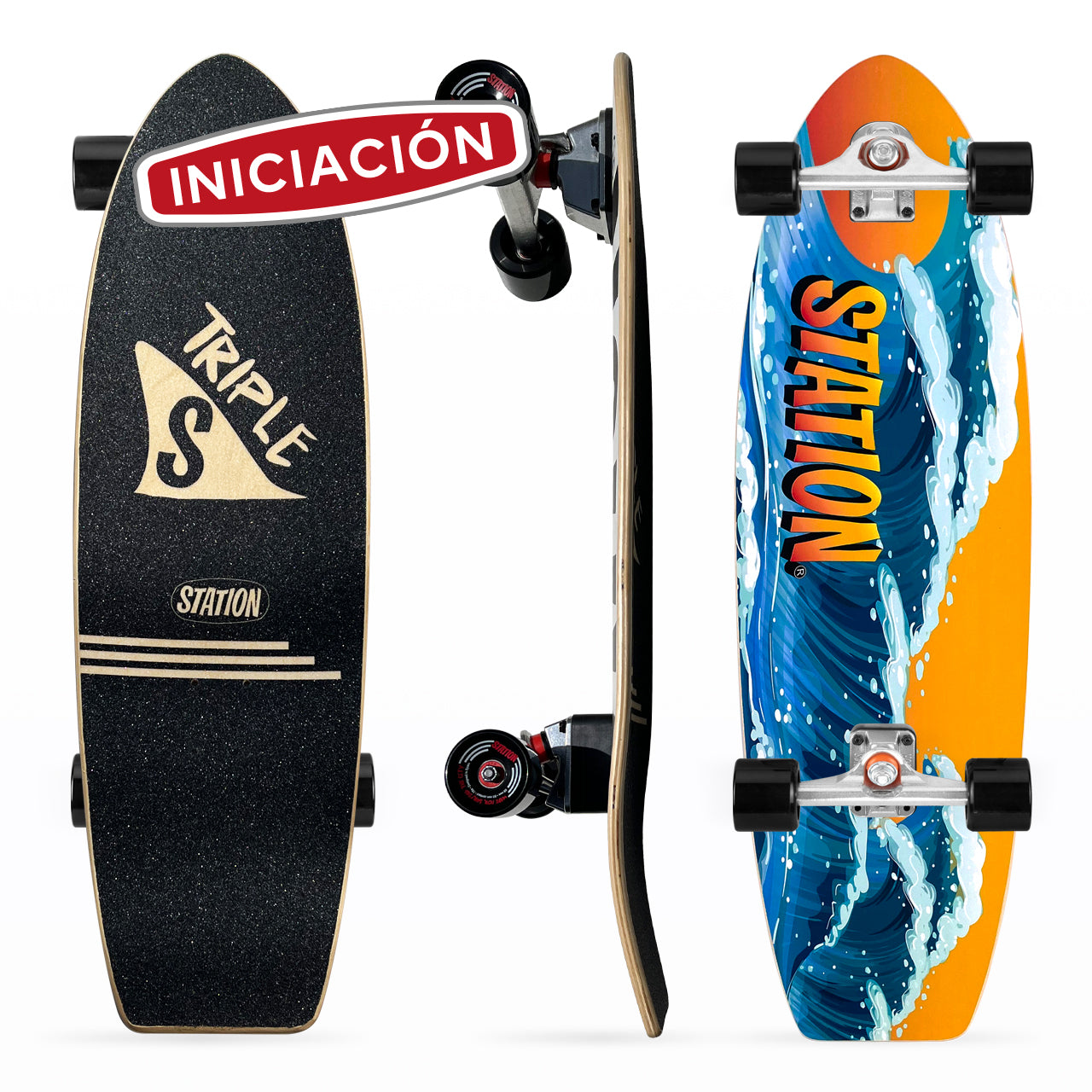 Surfskate Station Triple S Vintage Wave deck 32 pulgadas – 32 inch surfskate deck for carving and cruising