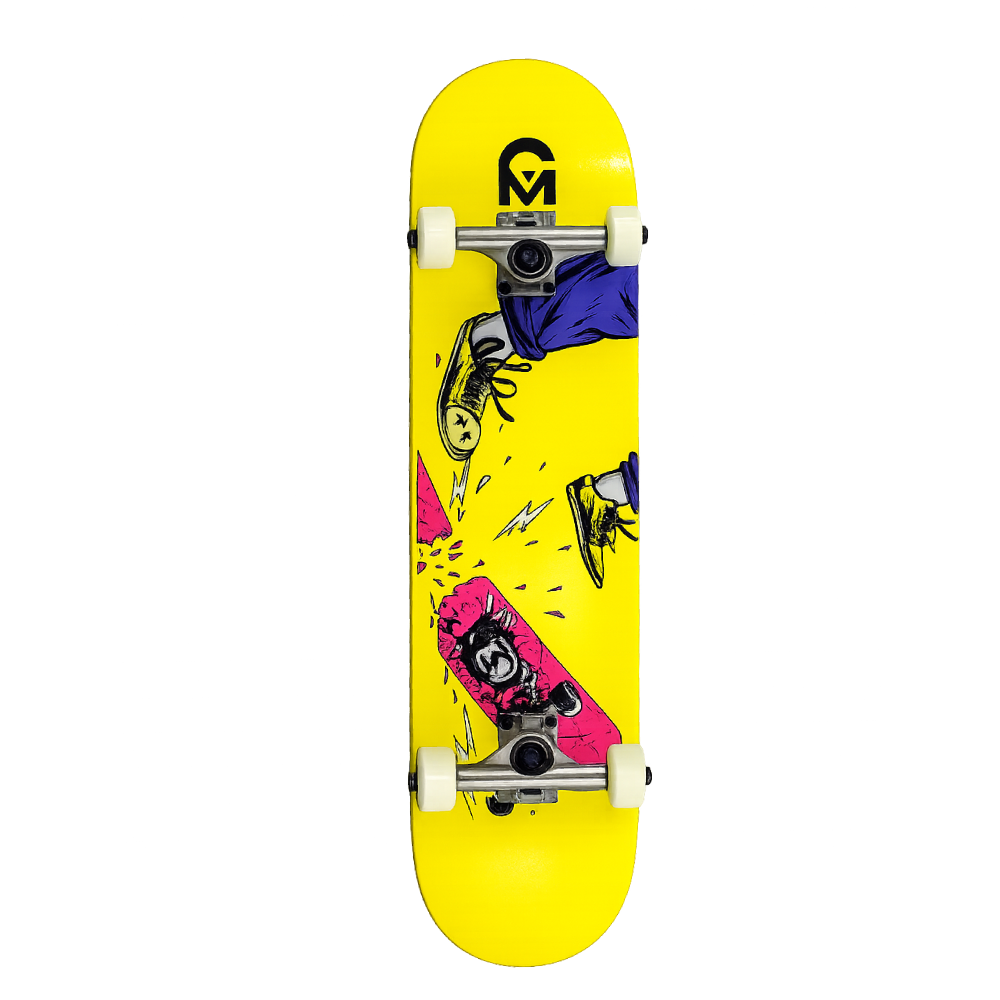 Skate GM Skates tabla amarilla rota