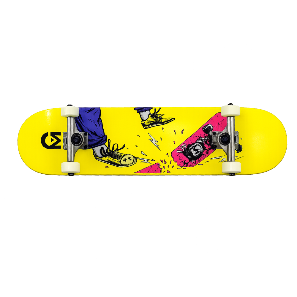 Skate GM Skates tabla amarilla rota