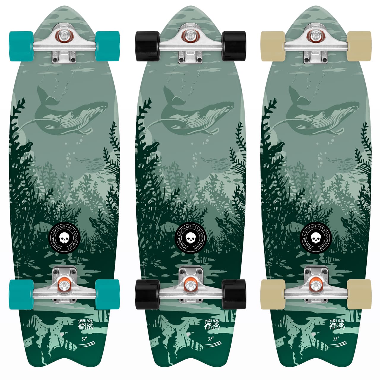 Surfskate 32 pulgadas Completo 'WHALE' - StationSkate combinaciones ejes y ruedas