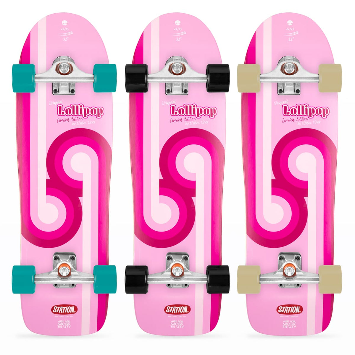 Surfskate 32 pulgadas Completo 'LOLLIPOP' - StationSkate combinaciones ejes y ruedas